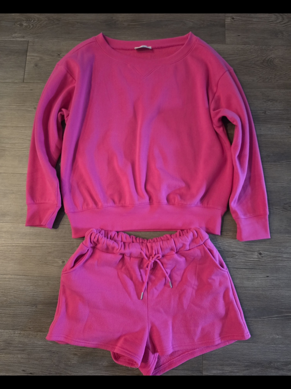 Zenana Outfitters Bright Pink Crewneck Sweatshirt